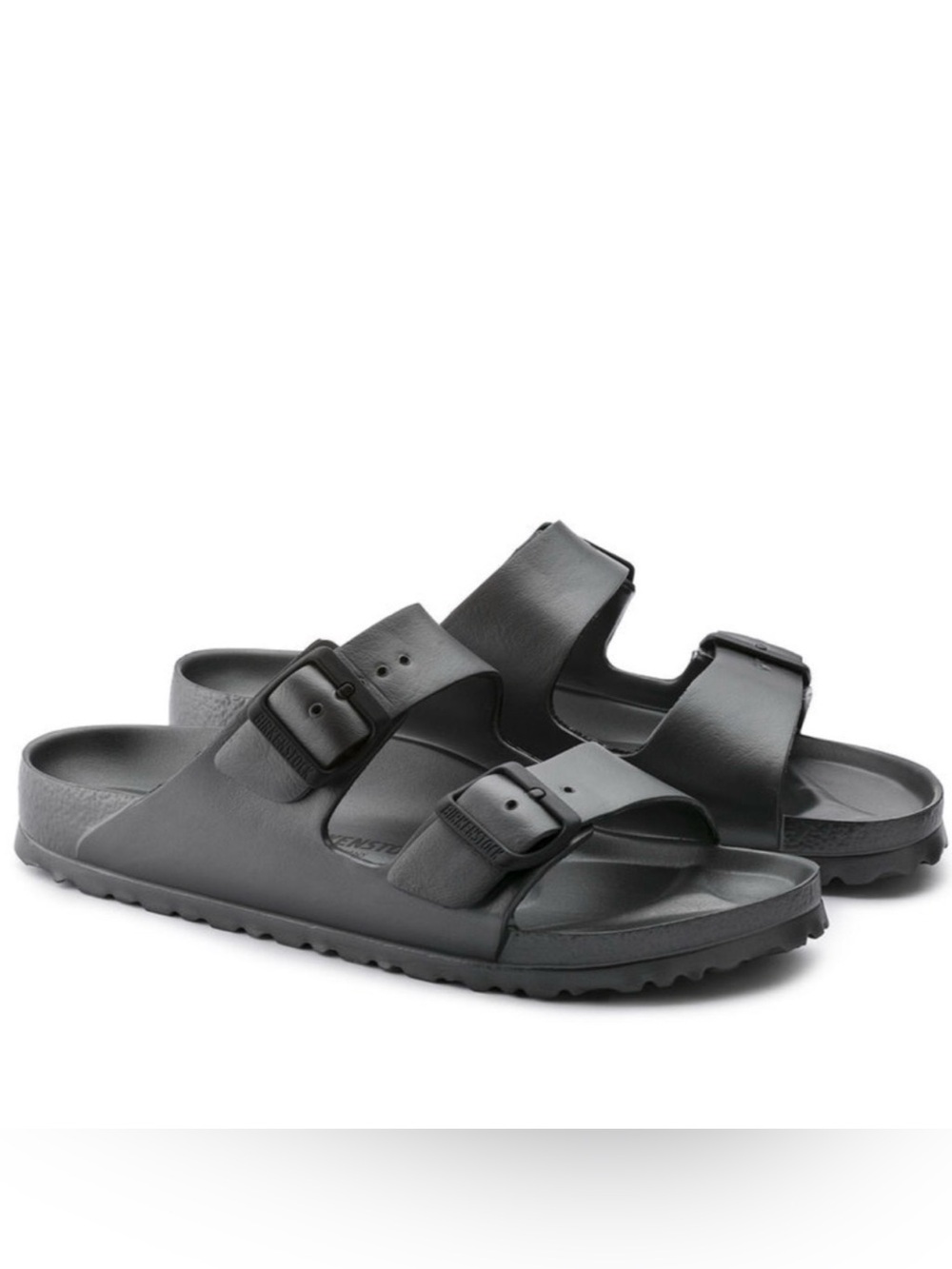 Birkenstock Anthrocite Gray Arizona Rubber Water Sandals Narrow Width Size 40